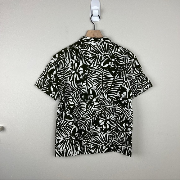 Kate Spade New York Tropical Leaf Print Button Front Top - Picture 3 of 5